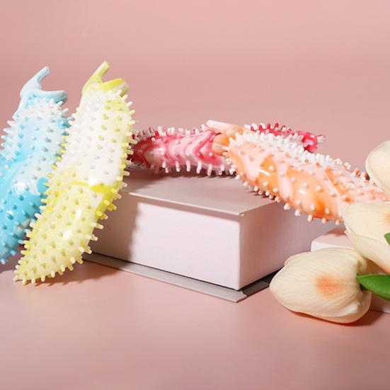 Dog Teeth Cleaning Toy Bean Pods Shape Dog Chew Toy Interactive Training Toy for Aggressive Chewers Puppy Teething