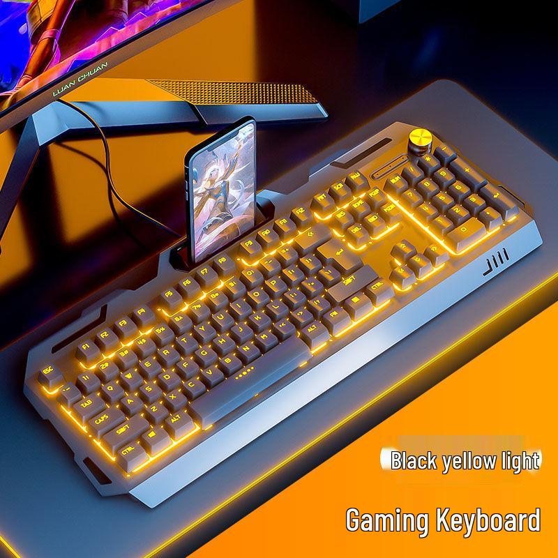 Wired Gaming Set: Keyboard, Mouse, Headset & Pad for Esports and Internet Cafe Use