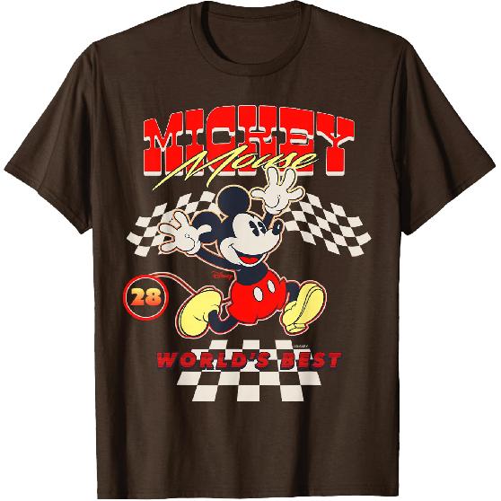 Disney Mickey and Friends 28 Racing Checkered Look T-Shirt