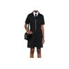 Moncler Solid Color Polo Pocket Short Sleeve Dress Women Dresses Navy-Blue K10938I00012899V9778