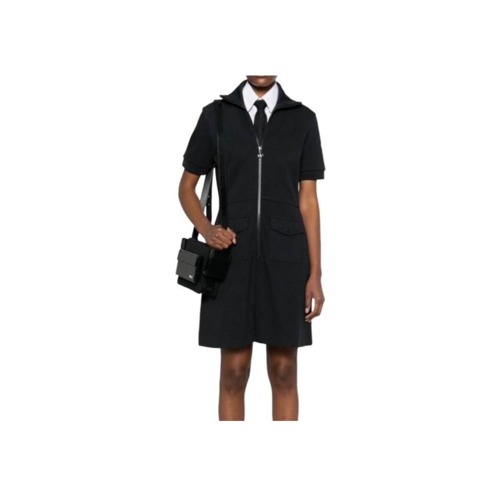 Moncler Solid Color Polo Pocket Short Sleeve Dress Women Dresses Navy-Blue K10938I00012899V9778