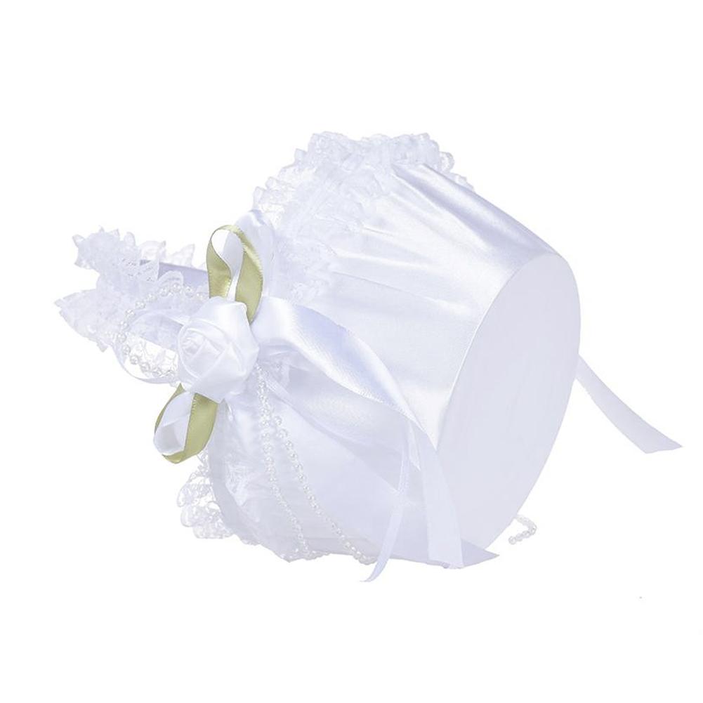 Elegant Stor Bröllopsblomsterflickakorg med Spetsdekoration