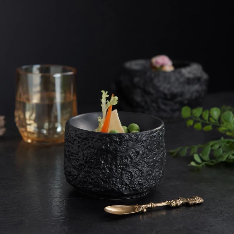 Creative Ceramic Dinner Plates Round Solid Color Tableware Snack Desserts Tray Hotel Restaurant Cooking Plates Pastry Bread Tray