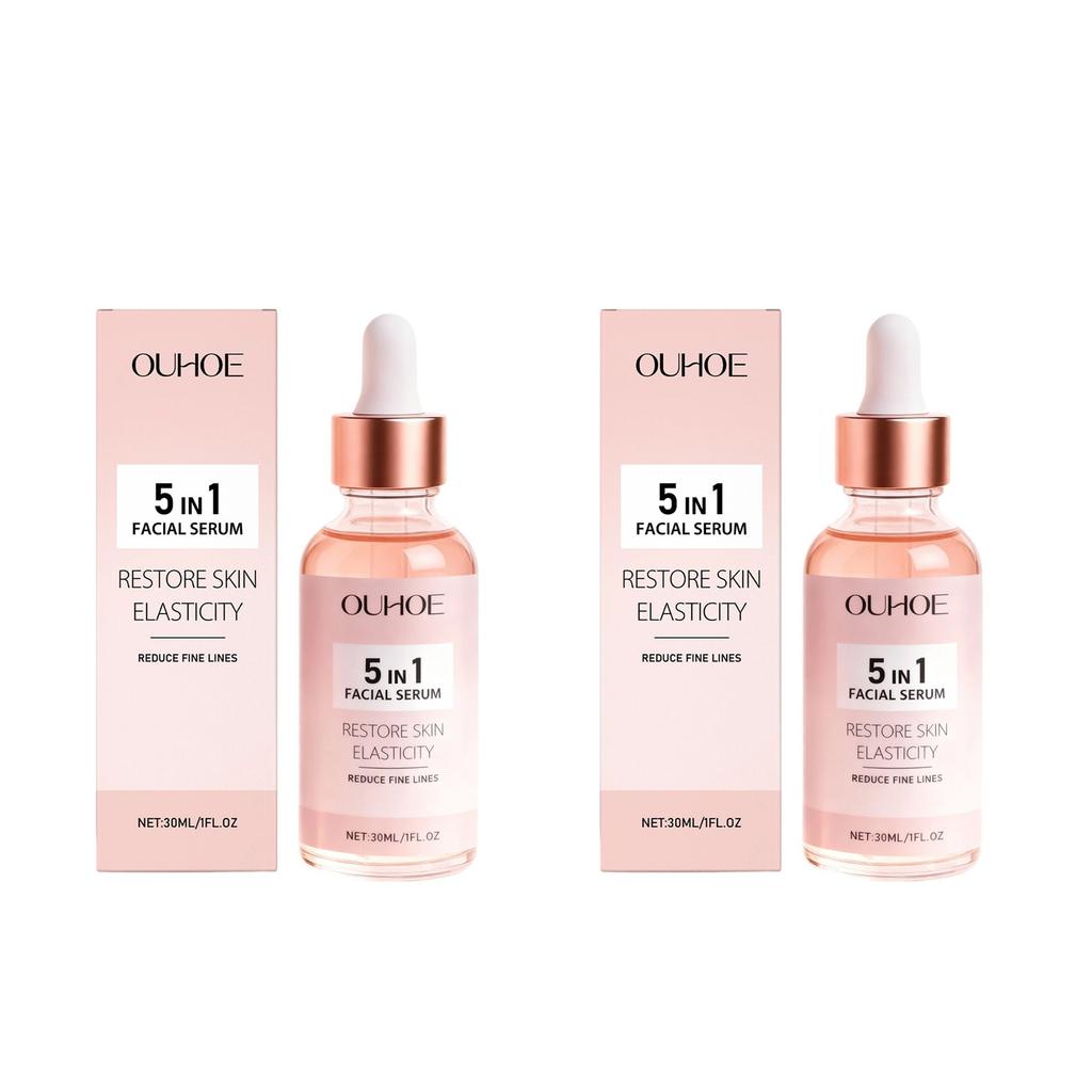 5-in-1 Face Serum Fade Fine Lines Firming Moisturizing Lightening Facial Essence Shrinking Pores Smoothing Nourishing Skin Care