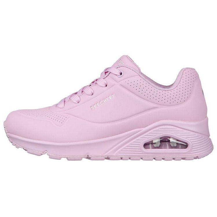 Joom Skechers Women's Pink Uno Leather Trendy Casual Low-Top Lifestyle Shoes Sneakers 177125-Lav Cm