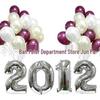 40-Inch Silver Number Balloon for Weddings and Birthdays - 90CM Aluminum Film Balloon