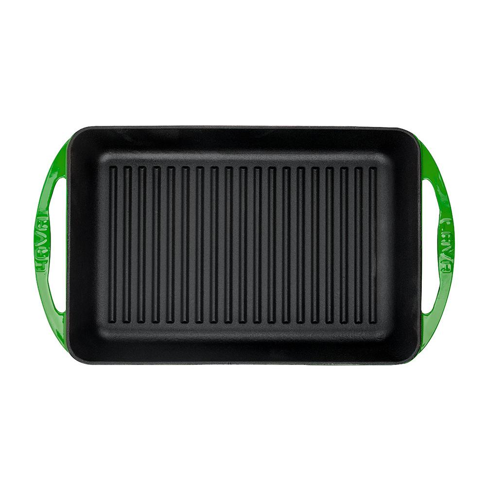Lava Cast Iron Rectangle Grill Pan. 1-Handle, 22X32cm.