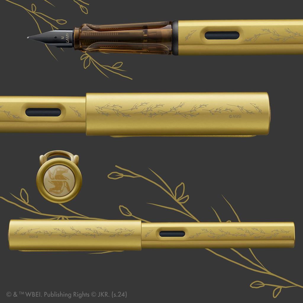 Lamy Harry Potter Hufflepuff Special Edition Fountain Pen with House Engraving EF Size Steel Nib Lightweight Aluminum Body Includes LAMY T 10 Blue