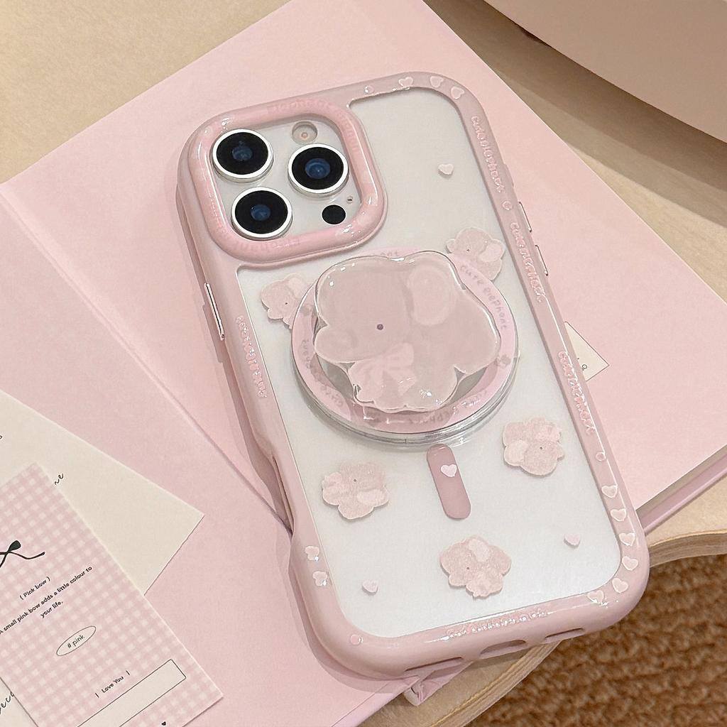 The Magnetic Cute Little Elephant Stand Is Suitable for IPhone16 and IPhone 15ProMax Phone Cases Made of 13 Acrylic