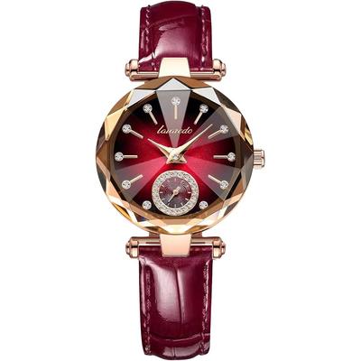Women's Analog Quartz Watch Leather Strap Slim Waterproof Simple Casual Fashion Timepiece