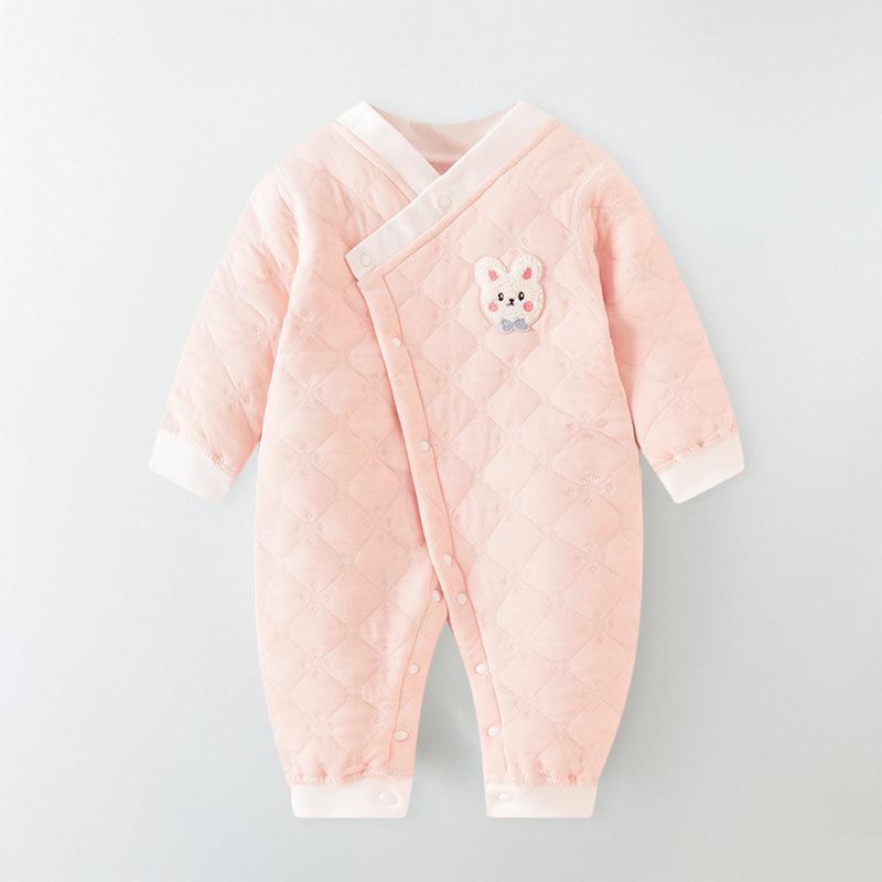 Quilted Baby Romper: Warm Cotton Onesie for Autumn & Winter