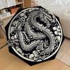 1pc Chinese Dragon Yin Yang Tattoo Design Umbrella with Plastic Handle,Suitable for All Seasons Home Travel Outdoor UmbrellaDD1062