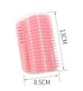 Cat Corner Brush Comb Massager for Cat Arch Plastic Scratcher Remove Hair Comb Grooming with Catnip Cat Self Cleaning Cat Supply