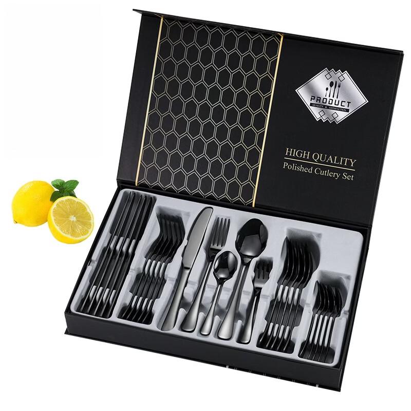 Подарочный набор столовой посуды из нержавеющей стали Abay, 30 предметов