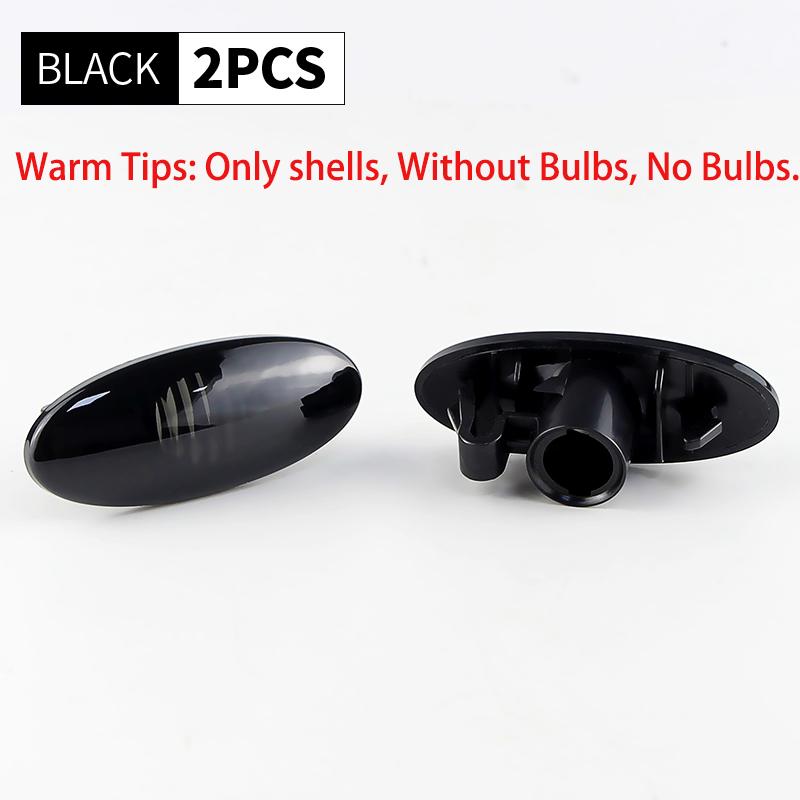 

2PCS No Bulbs Car Fender Side Marker Light Casing, Only Covers for Nissan Qashqai X-trail Leaf Cube Navara D22 Terrano Peugeot