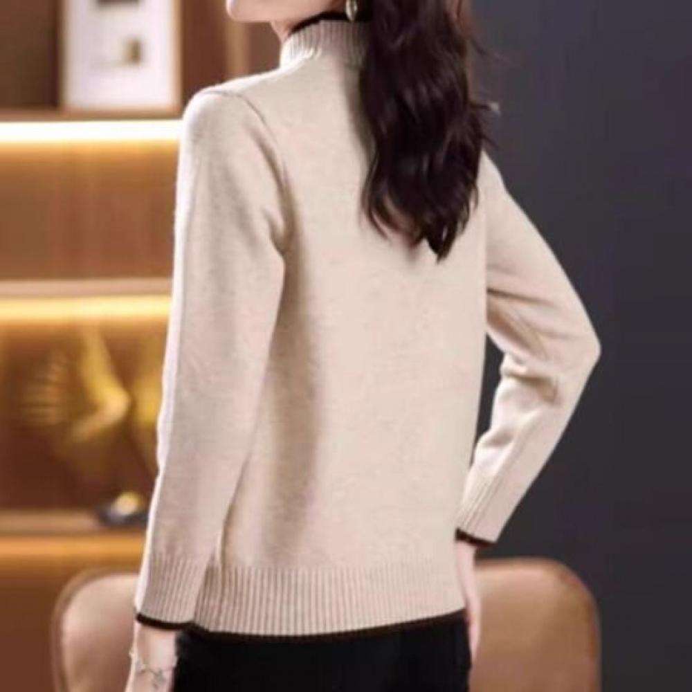 Navava Women Line Point Half Polo Knit Tee Nk2803