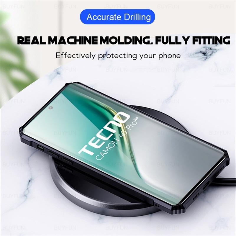 Transparent Acrylic Shockproof Armor Case For Tecno Camon 40 Pro 5G 4G TPU Soft Frame Protection Fundas On Camon40 Camon40Pro 5G
