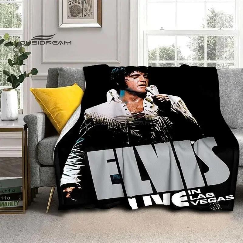Elvis Throws Blanket 3D Printing Rock Singer Sofa Blanket Adults and Children Bedroom Living Room Decoration Blanket for Bed
