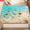 Starfish Ocean Wave Welcome Doormat Sea Beach Pattern Floor Rug Non Slip Entrance Mat Indoor Kitchen Carpet Decor