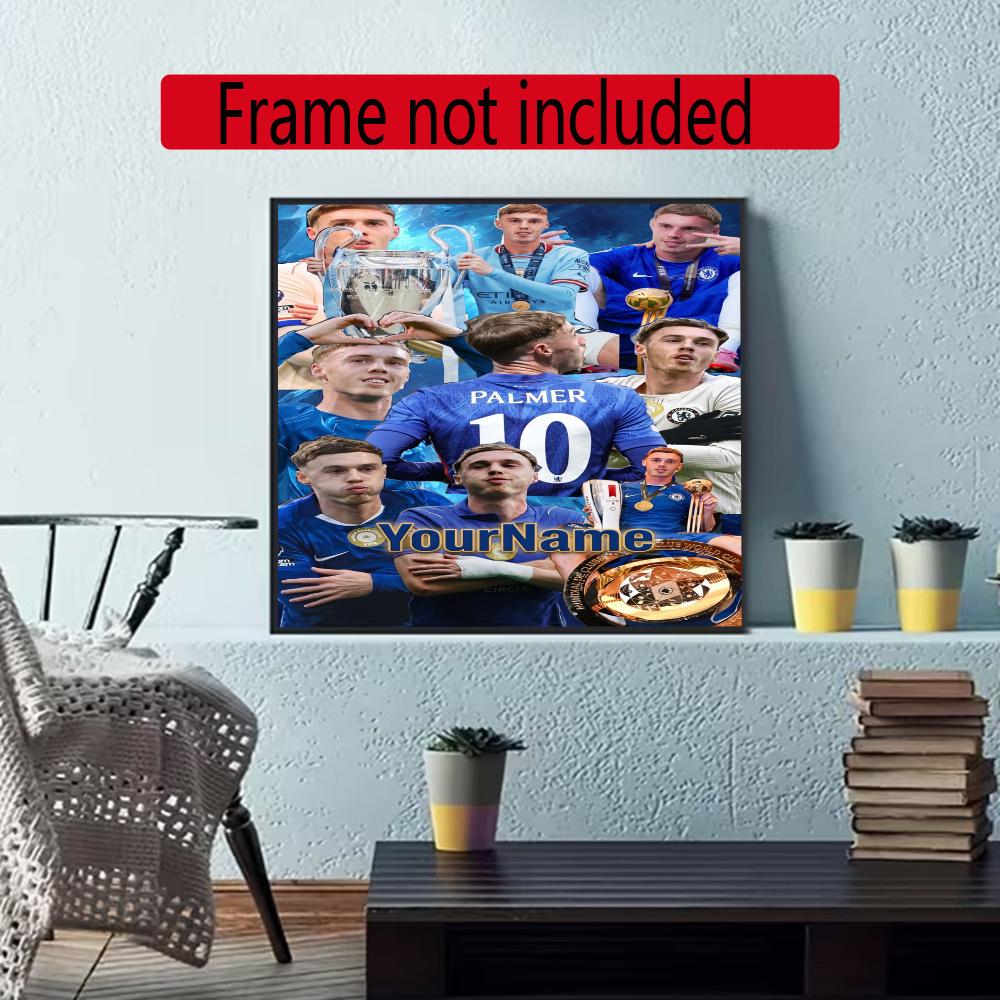 Chelsea Fc Customize Your Name Diamond Painting Round Diamond Rhinestones Mosaic Diamond Embroidery Wall Paintings Rhinestones Gift Frameless