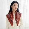 Thin Cotton Square Scarf Korean Small Scarves Simple Cashew Nut Print Silk Scarf Outdoor