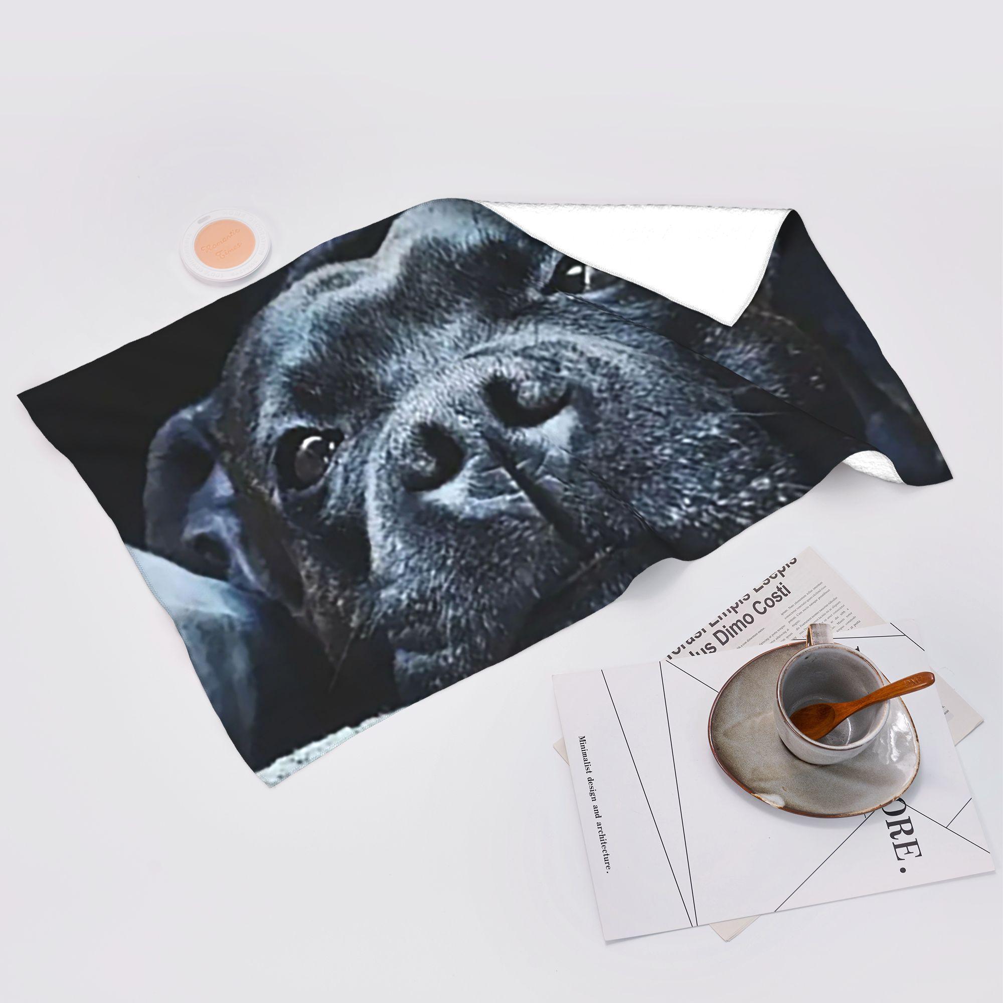 Ka Chen Muxi White Staffordshire Bull Terrier Soft Face Towel Quick Dry Pool Bath Cotton Towels Breathable