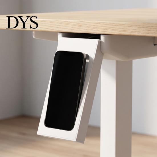 Self Control Phone Vault under Desk Holder, 3D Printed Hidden Smartphone Storage Container for Desktop Hiding Case Office Home Desk, Universal Flip Up