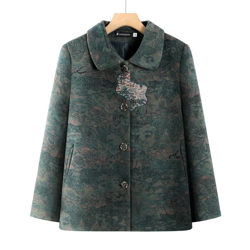 Elderly Women's Loose Long-Sleeve Blouse