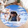 Aitana Custom Name Round Area Rug,Carpet Rug for Living Room Bedroom Sofa Playroom Decor,Non-slip Floor Mat