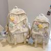 Schoolbags for Children Elementary School Students  Girls with High Looks  Ins Splicing Junior High School Students with High School Backpacks