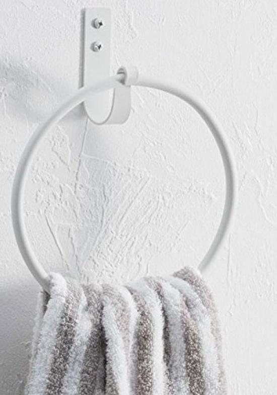SANEI Towel Rack Iron Ring White W5707-W