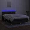 Maison Exclusive - Sommier à lattes de lit avec matelas LED Noir 140x200 cm Tissu