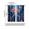 Set Of 2 Filtering Curtains Excluding Rods Non Movable Without Batteries Cute Jellyfish Surroundedbackgroundsuitable Use Curtain Polyester
