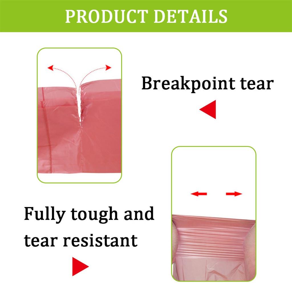 5 Rollen 100 Stück Müllbeutel, langlebig, Einweg-Müllbeutel aus Kunststoff für den Haushalt und die Küche
