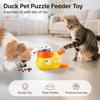Potaroma Cat Puzzle Treat Dispenser, Interactive Duck-Shaped Enrichment Toy for Cats and Small Dogs, IQ Training and Exercise 8.6 Inches