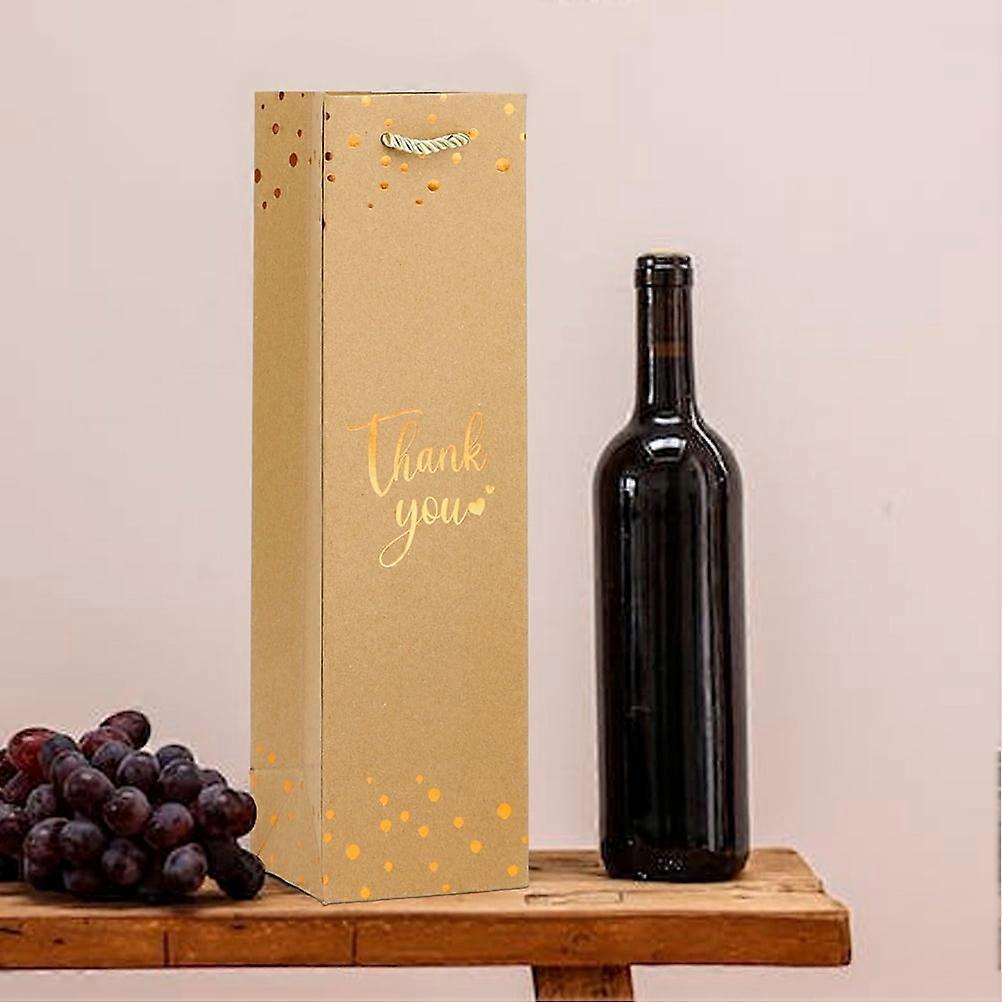The Khaki Wine Gift Bag Is Made of Kraft Paper and Is Perfect for Storing 12 Wine Bottles.