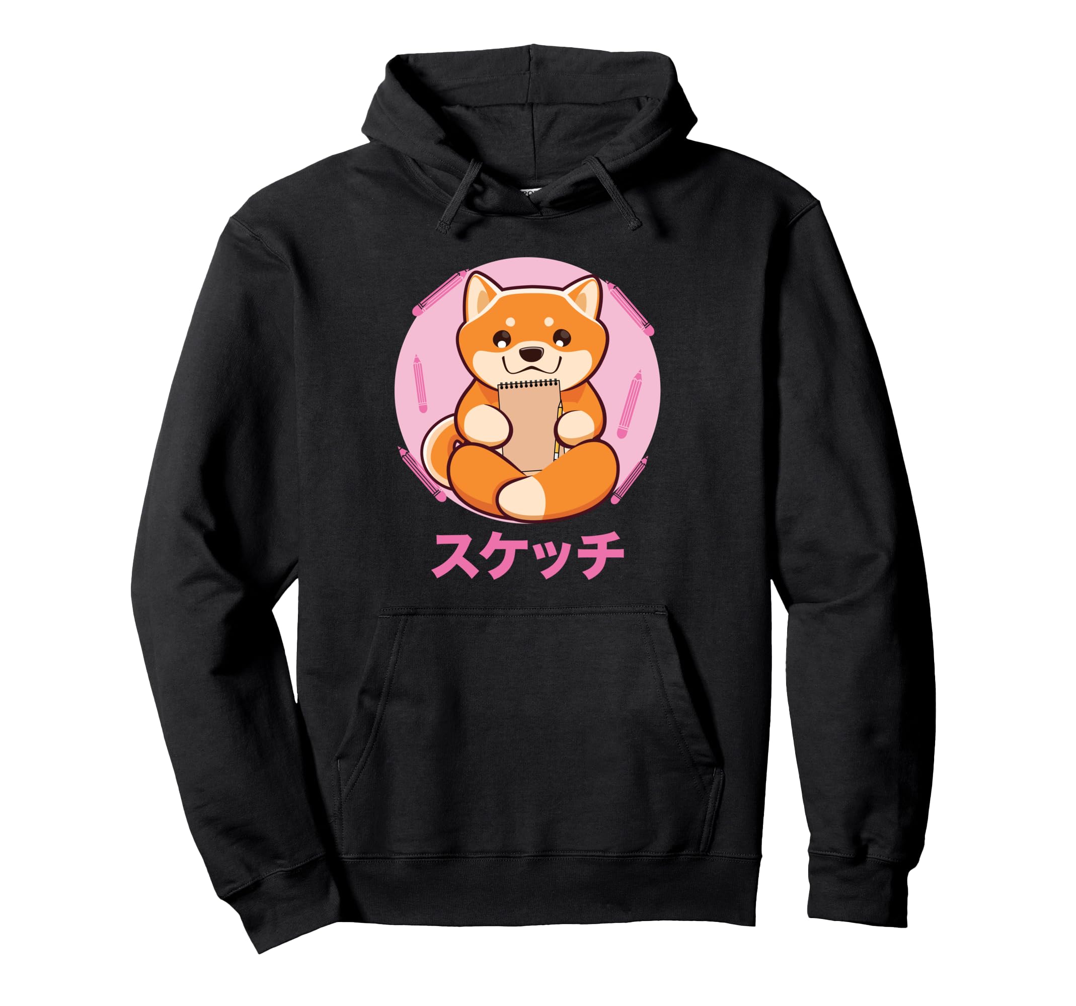 

Худи Shiba Inu Sketch Vaporwave Aesthetics чёрный