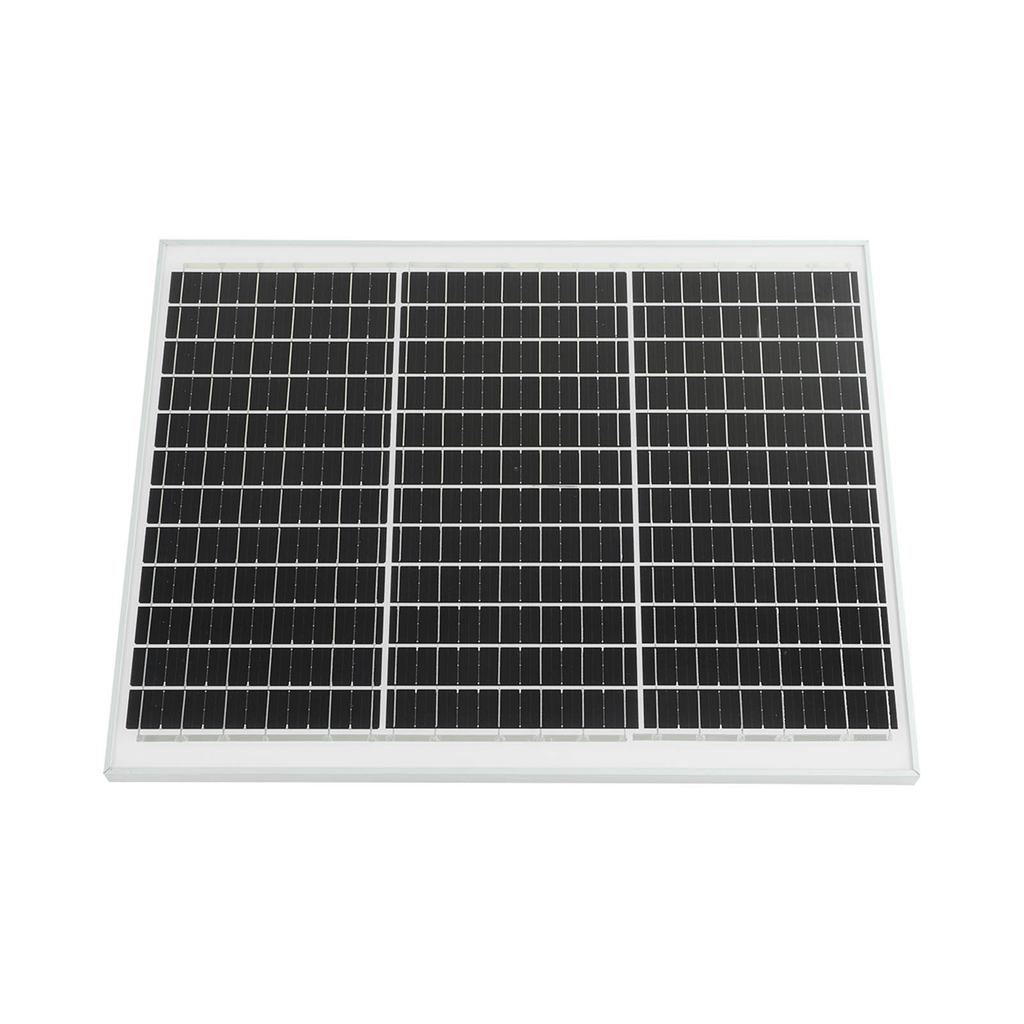 Portable Solar Panel 50W 18V Monocrystalline Waterproof High Efficiency for Home House Boat Trailer 