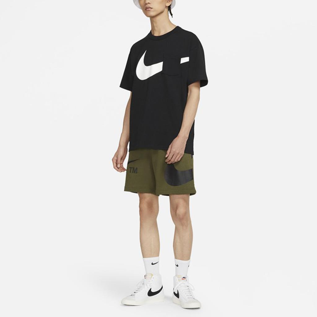 Nike Sportswear Swoosh Large Logo Loose-Fit Casual Shorts Men Bottoms Military-Green DD5998-326