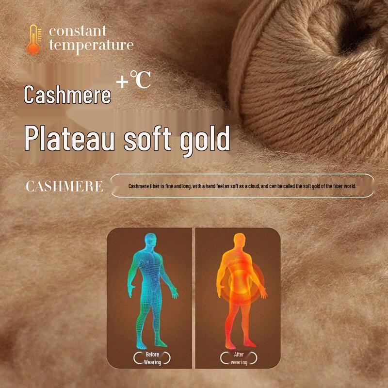 Shanshan Men's Heavyweight 100% Cashmere Round Neck Sweater