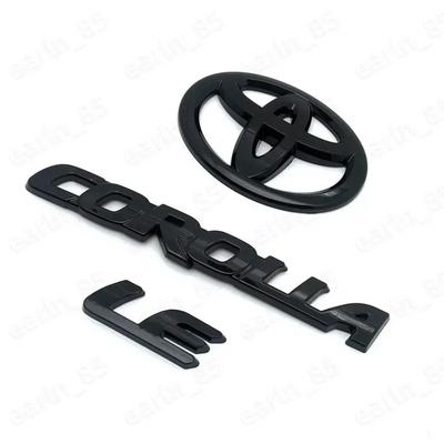 NEW Gloss Black OUT OVERLAY EMBLEM Fit 2020-2024 Suitable for COROLLA LE PT948-02200-02