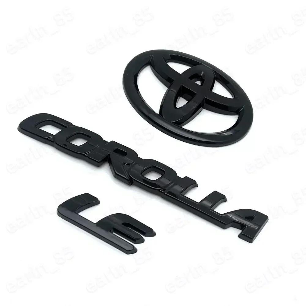 DLYVHA1 NEW Gloss Black OUT OVERLAY EMBLEM Fit 2020-2024 Suitable for TOYOTA COROLLA LE PT948-02200-02