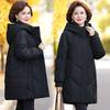 2025 Elegant Plus Size Mid-Length Down Jacket for Middle-Aged and Elderly Women - Warm, Stylish Winter Protection