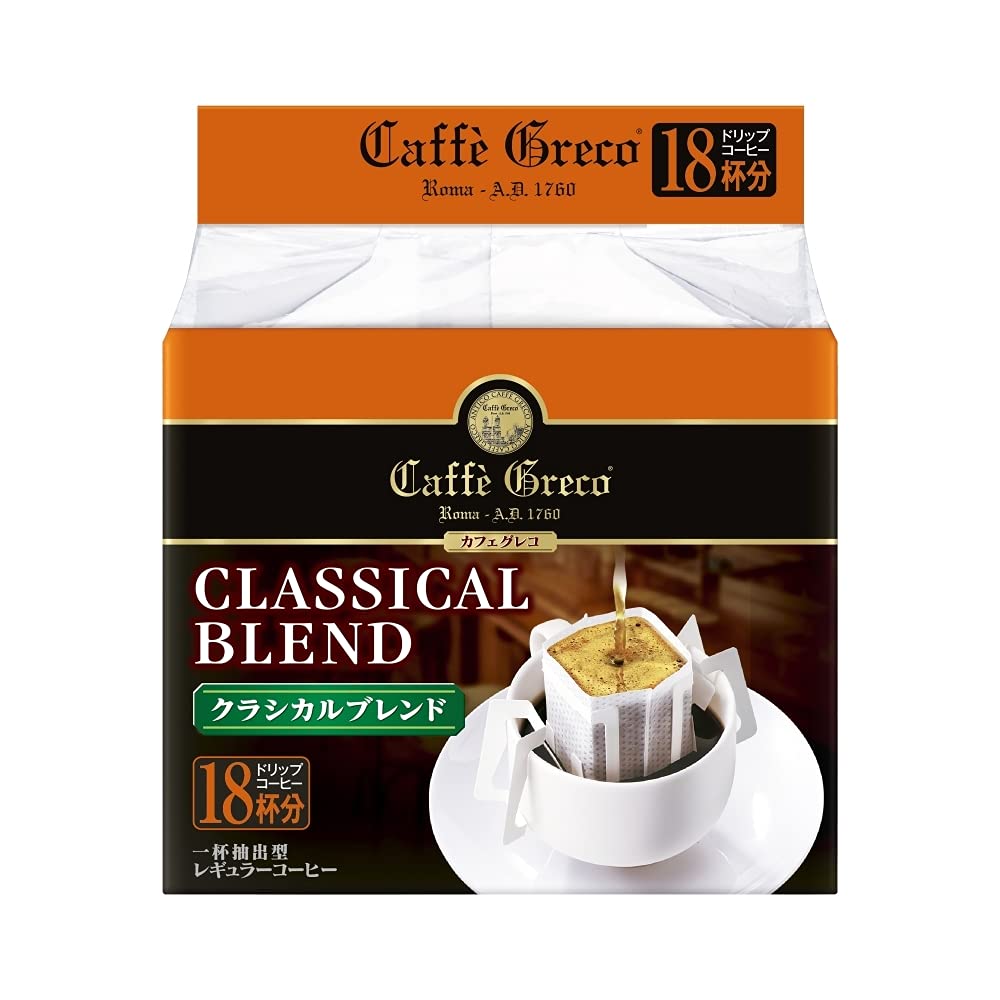 

UCC Cafe Greco Дрип-кофе, Классический бленд, 18 пакетиков х 6 упаковок