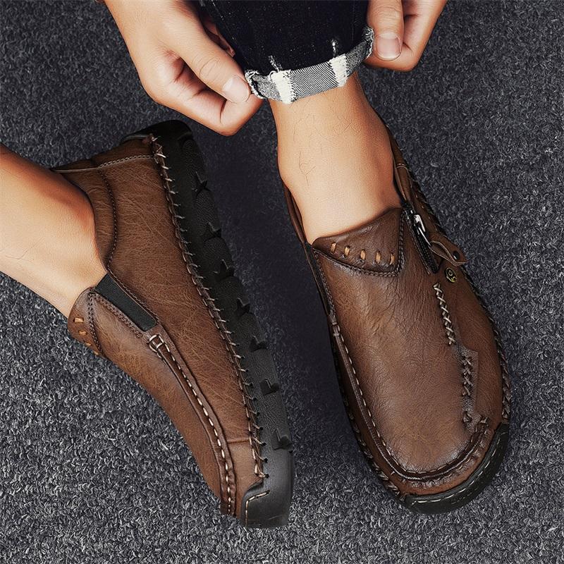 38-48 Scarpe da Uomo Taglie Forti Semplici e alla Moda in Pelle Fatta a Mano Scarpe in Pelle Business Casual