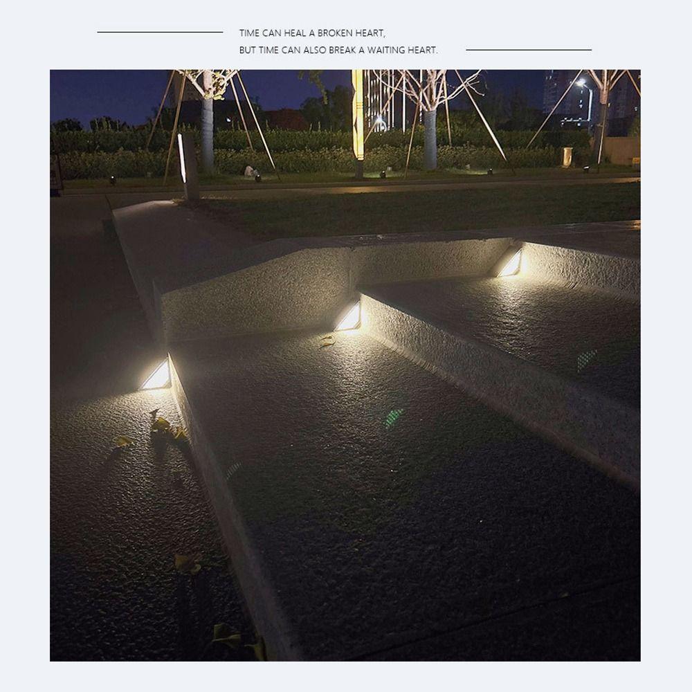 Warm Light Stair Light LED Outdoor Floor Light High Quality Solar Step Lamp  Porch Terrace