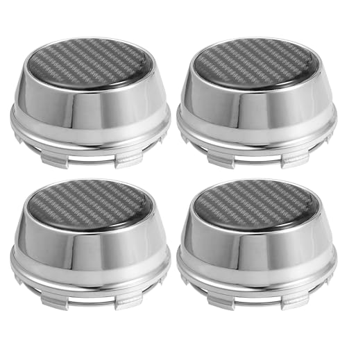 

ACROPIX 4 шт. Колпаки на центр ступицы колесного диска автомобиля, наружный диаметр 66 мм, универсальные, 6 зажимов для автомобилей, со стикерами, серебристый тон