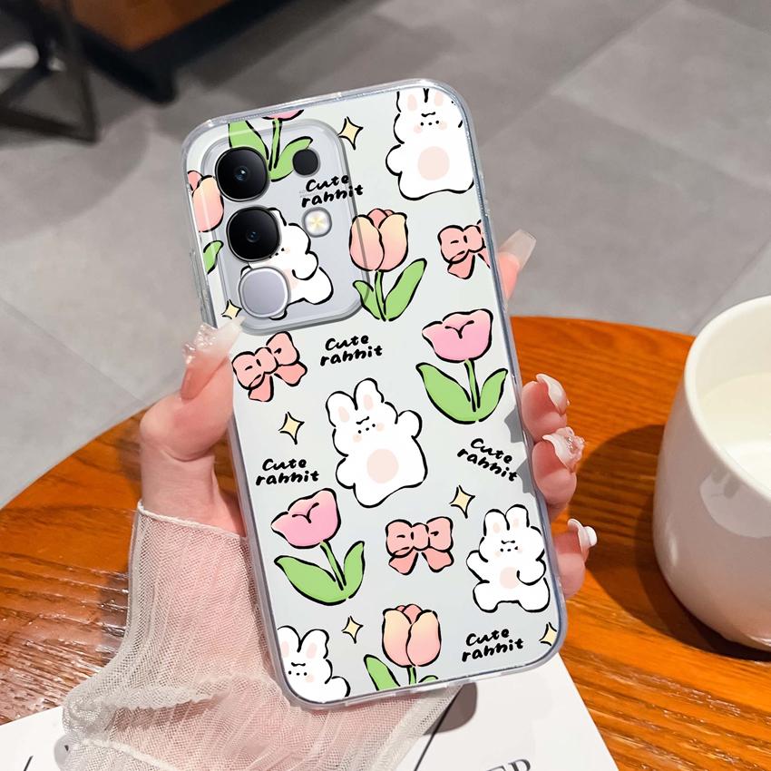 Dla Vivo Y29 Y29s Y28 Y27 Y22 Y21a Y21e Y20a Y20i Przezroczyste Etui na Telefon TPU Tajemniczy Orientalny Wzór Smoka Miękkie Silikonowe Antypoślizgowe Etui Dla Vivo Shell