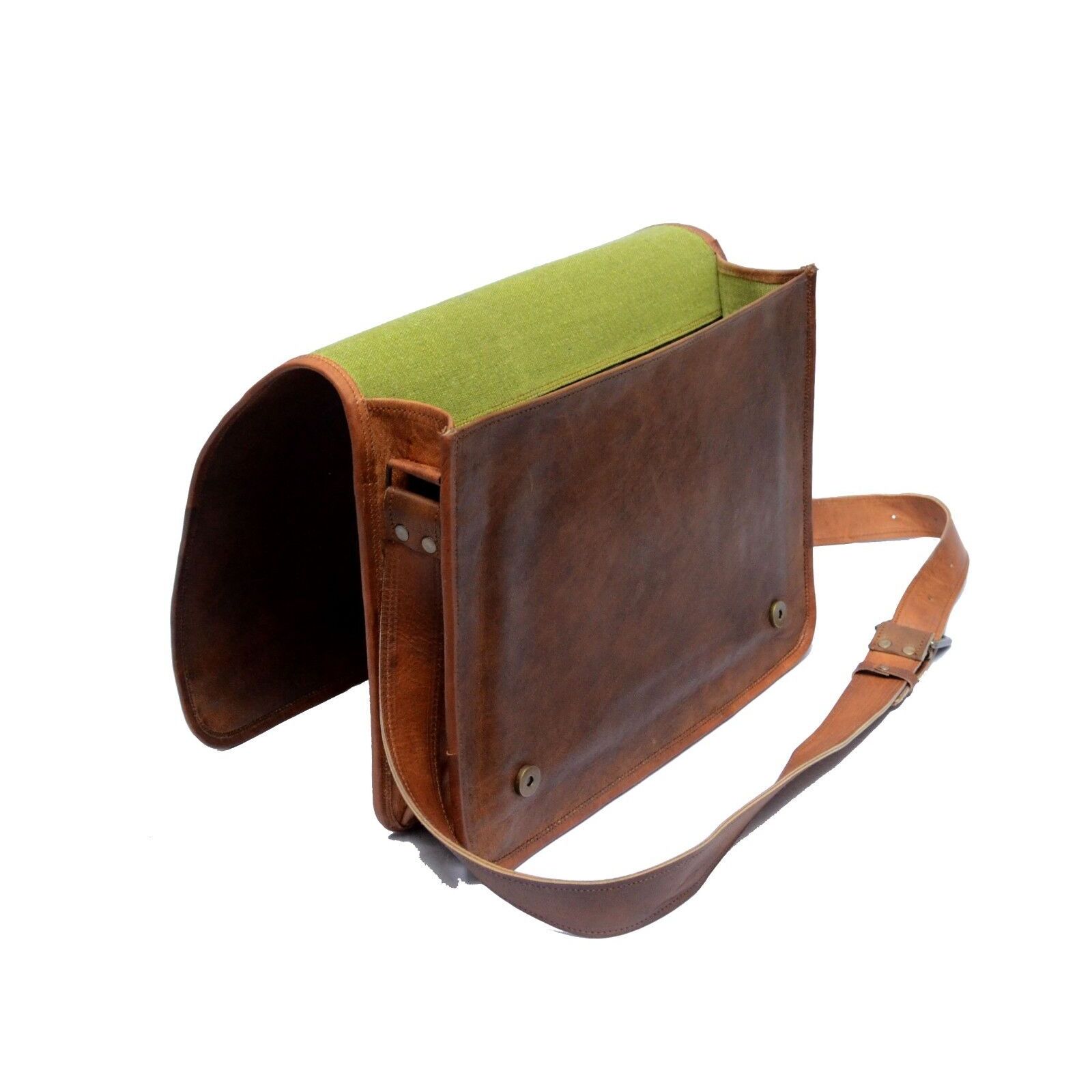 Мужской мягкий кожаный портфель-мессенджер для ноутбука через плечо сумка для офисного — фото 6