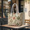 Christmas Print Tote Bag for Women Large Capacity Daily Carryall Fashionable Handbag for Festival Shopping